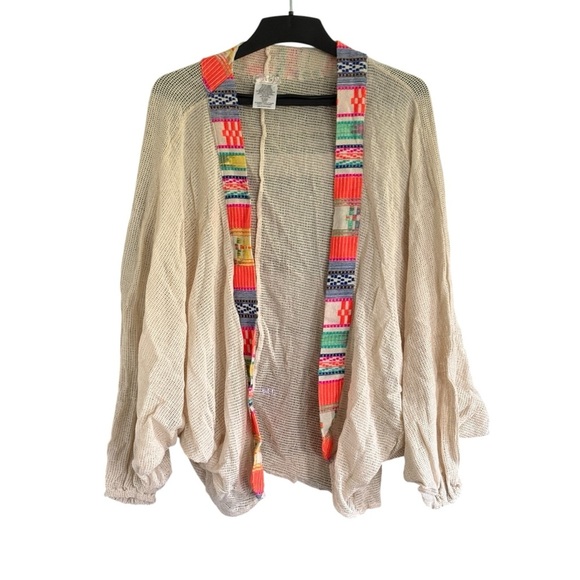 Free People Bonita Trim Crochet Kimono Embroidered - Picture 3 of 12